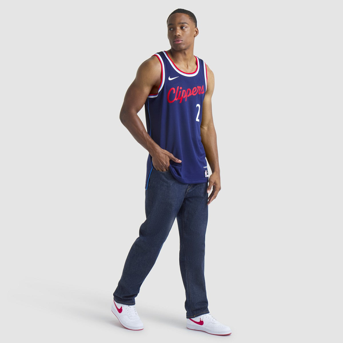 Kawhi Leonard LA Clippers Unisex 2024/25 Swingman Jersey Navy Icon Edition | Nike Near Me