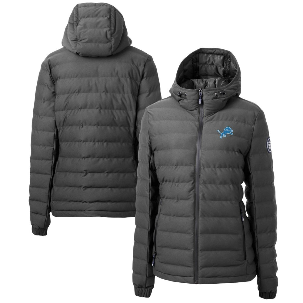 Detroit Lions Cutter & Buck Women's Mission Ridge Repreve Eco Insulated Full-Zip Puffer Jacket Gray