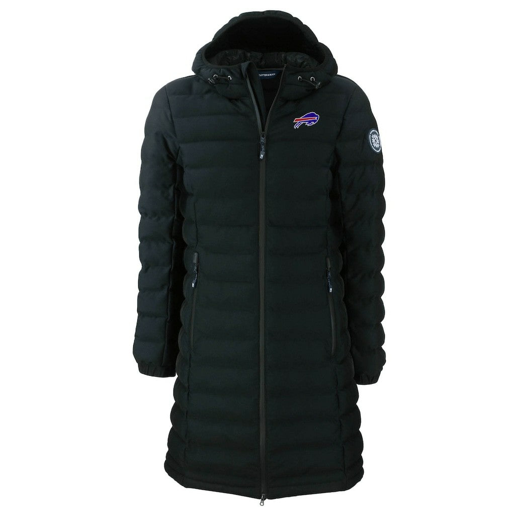 Buffalo Bills Cutter & Buck Women's Mission Ridge Repreve Eco Insulated Long Full-Zip Puffer Jacket Black