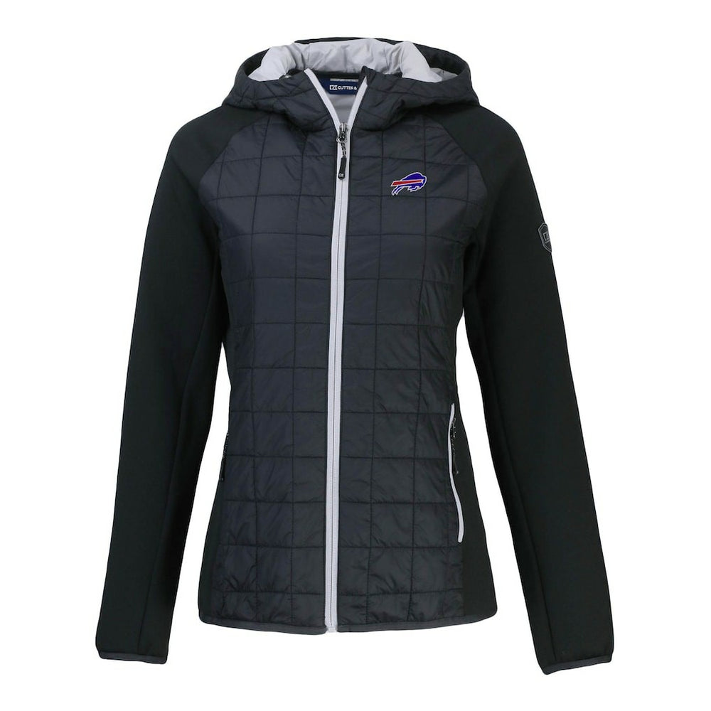 Buffalo Bills Cutter & Buck Women's Rainier Primaloft Eco Full-Zip Hybrid Jacket Black