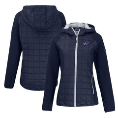Buffalo Bills Cutter & Buck Women's Rainier Primaloft Eco Full-Zip Hybrid Jacket Navy