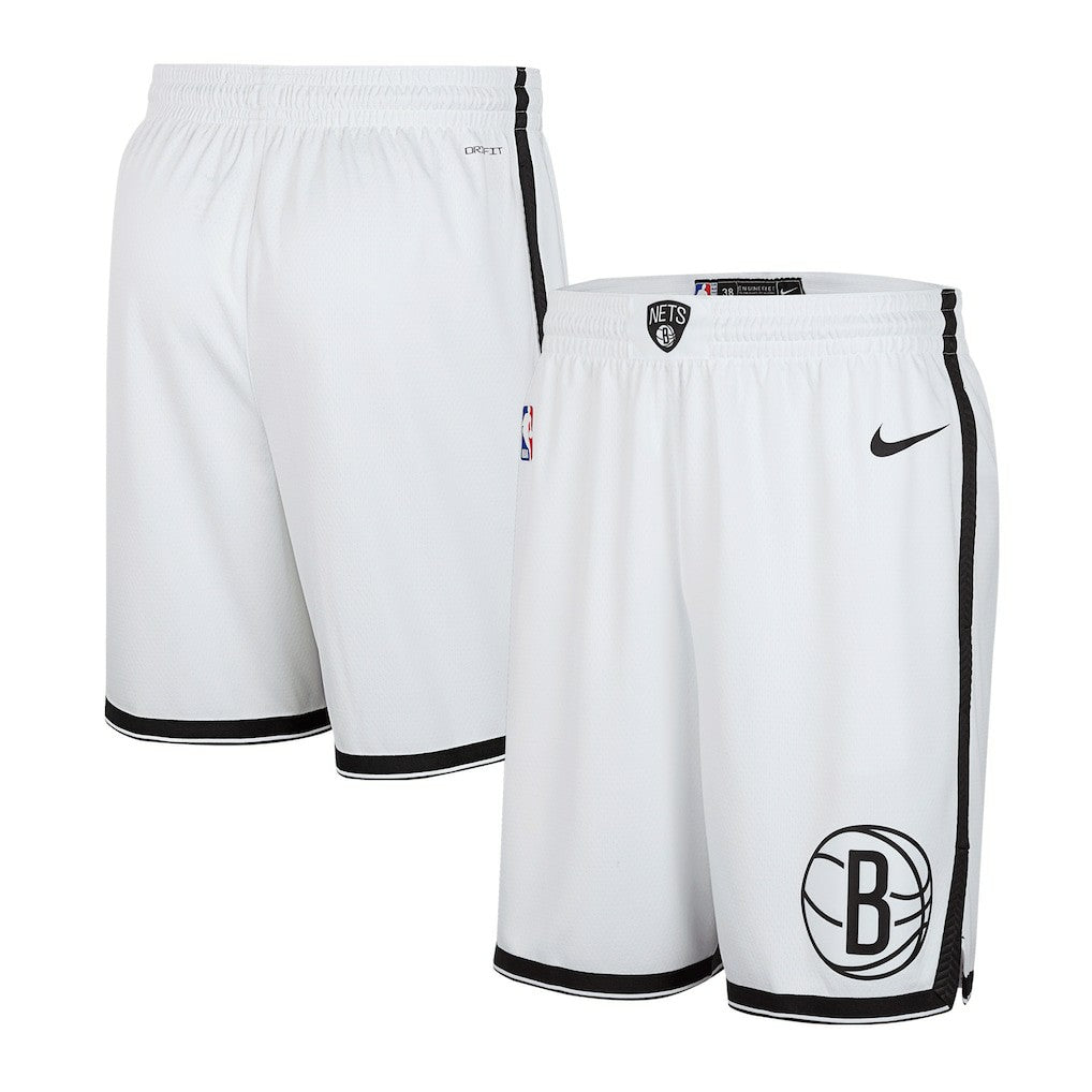Brooklyn Nets 2024/25 Association Edition Swingman Shorts White | Nike