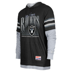 Las Vegas Raiders New Era Twofer Long Sleeve Hooded T-Shirt Black