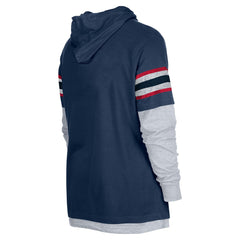 Houston Texans New Era Twofer Long Sleeve Hooded T-Shirt Navy