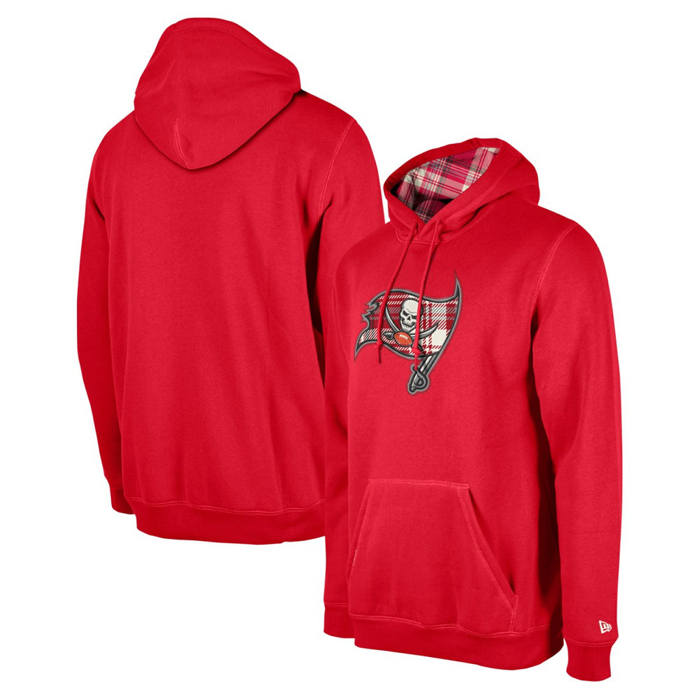 Tampa Bay Buccaneers New Era 3rd Down Plaid Pullover Hoodie Red