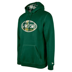 New York Jets New Era 3rd Down Plaid Pullover Hoodie Green