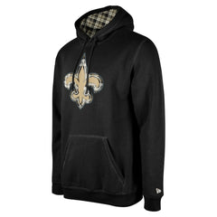 New Orleans Saints New Era 3rd Down Plaid Pullover Hoodie Black