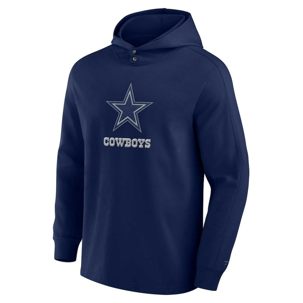 Fanatics Dallas Cowboys Elements Blaze Tri-Blend Long Sleeve Hoodie T-Shirt Navy