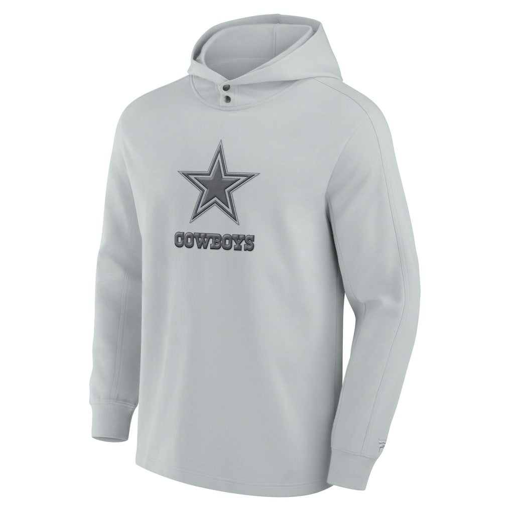 Fanatics Dallas Cowboys Elements Blaze Tri-Blend Long Sleeve Hoodie T-Shirt Gray