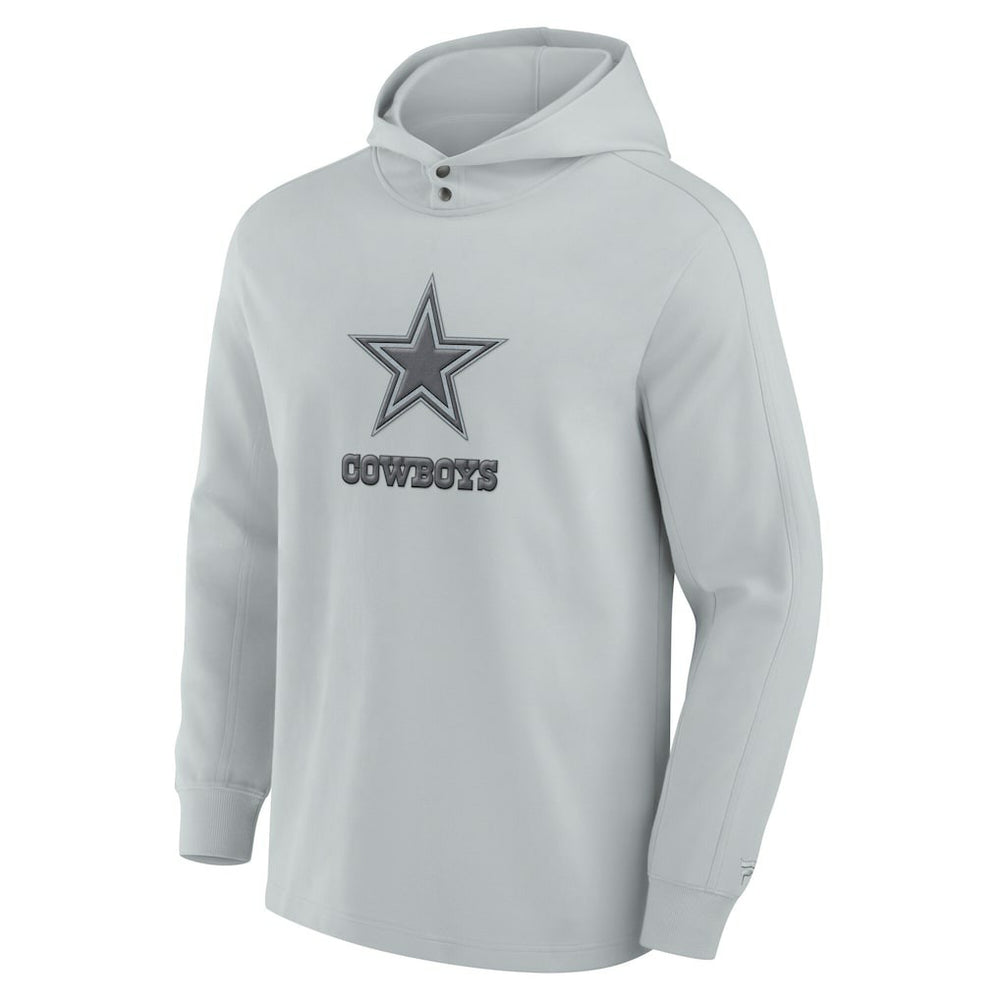 Fanatics Dallas Cowboys Elements Blaze Tri-Blend Long Sleeve Hoodie T-Shirt Gray