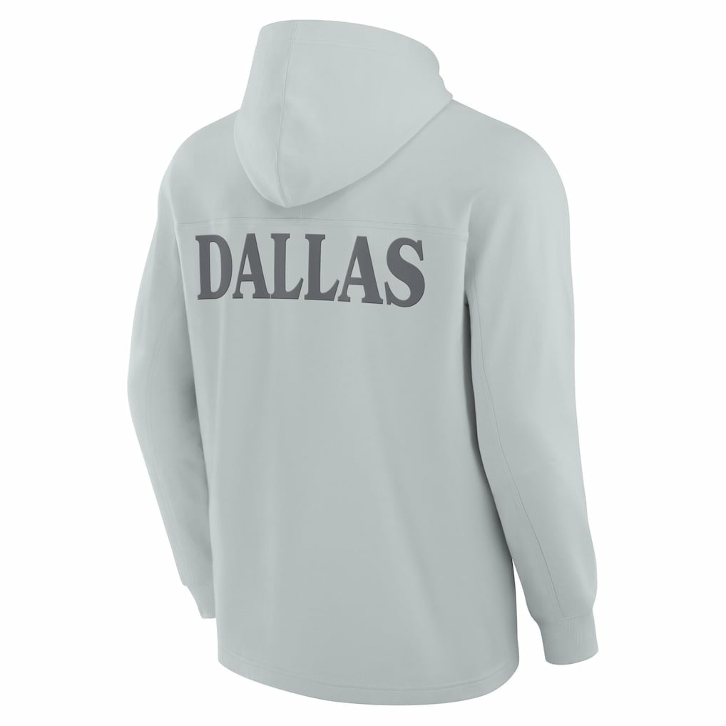 Fanatics Dallas Cowboys Elements Blaze Tri-Blend Long Sleeve Hoodie T-Shirt Gray