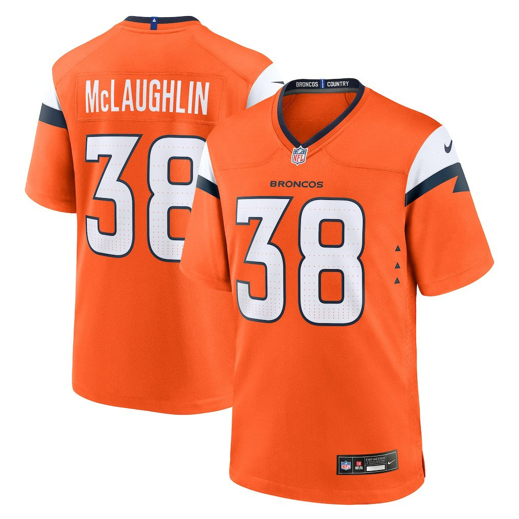 Nike Jaleel McLaughlin Denver Broncos Team Game Jersey Orange