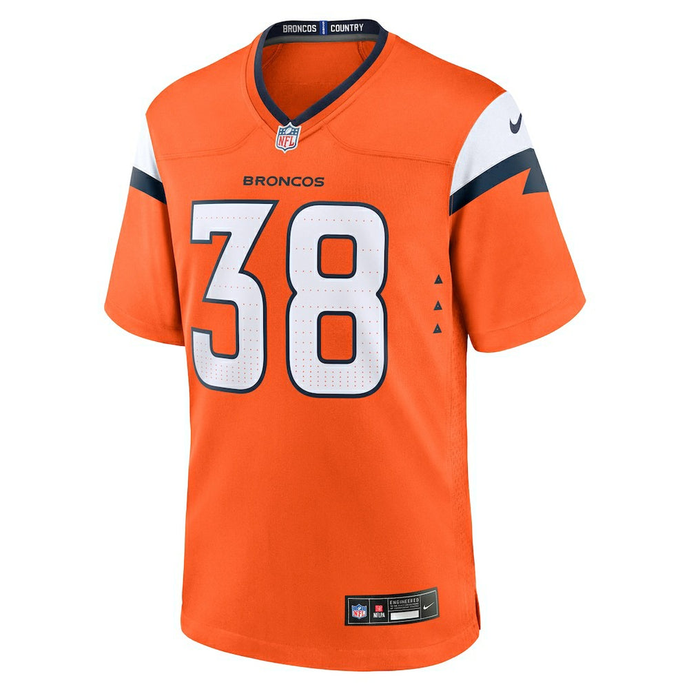 Nike Jaleel McLaughlin Denver Broncos Team Game Jersey Orange