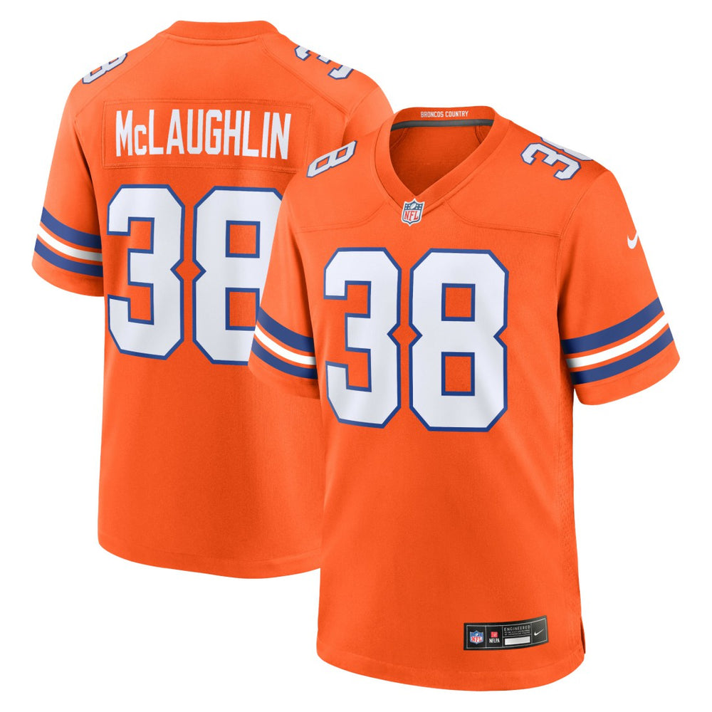 Nike Jaleel McLaughlin Denver Broncos Mile High Collection 1977 Throwback Player Game Jersey Orange
