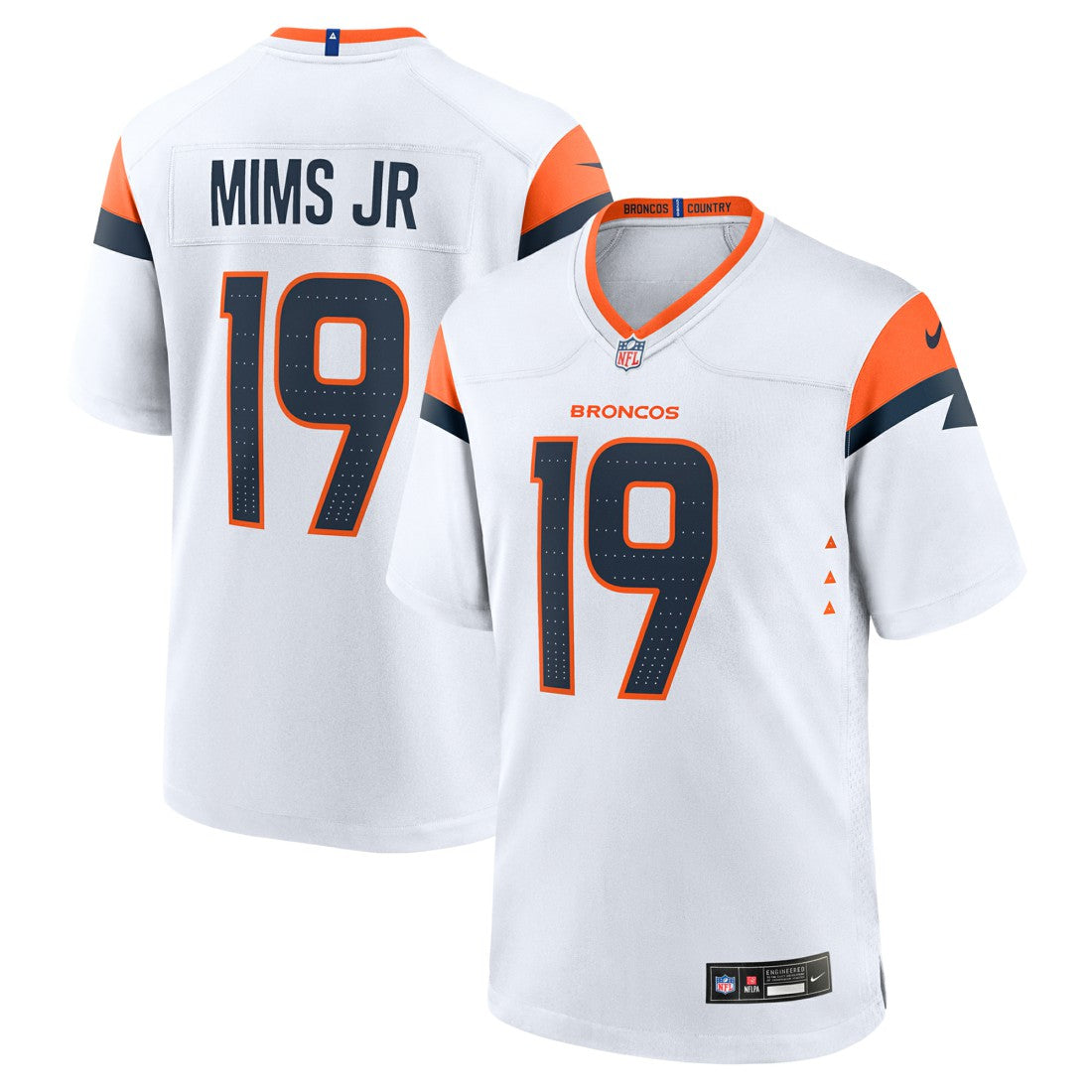 Nike Marvin Mims Jr Denver Broncos Game Jersey White
