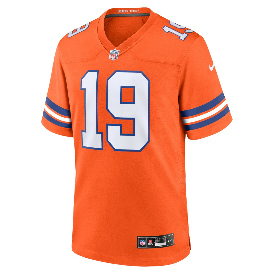 Nike Marvin Mims Jr Denver Broncos Mile High Collection 1977 Throwback Player Game Jersey Orange