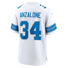 Nike Alex Anzalone Detroit Lions White Game Jersey White