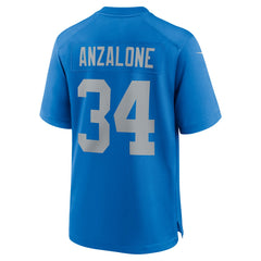 Nike Alex Anzalone Detroit Lions Alternate Game Jersey Blue