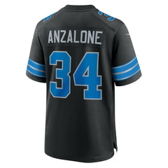 Nike Alex Anzalone Detroit Lions 2nd Alternate Game Jersey Black