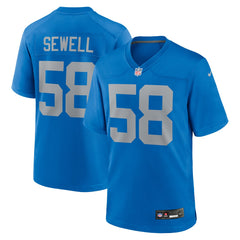 Nike Penei Sewell Detroit Lions Alternate Game Jersey Blue