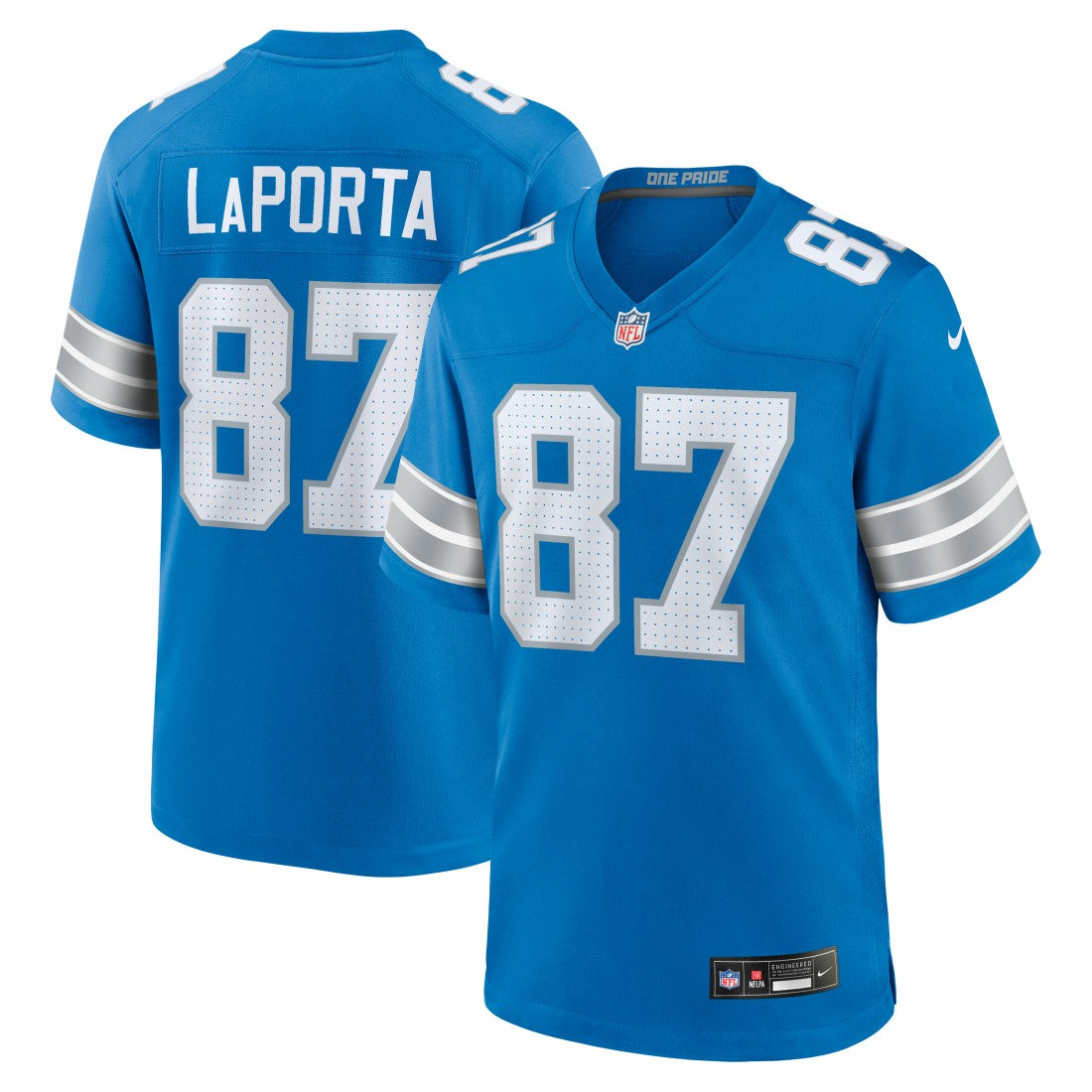 Nike Sam LaPorta Detroit Lions Game Jersey Blue