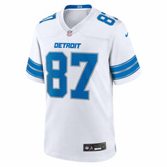 Nike Sam LaPorta Detroit Lions White Game Jersey White