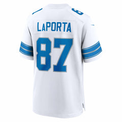 Nike Sam LaPorta Detroit Lions White Game Jersey White