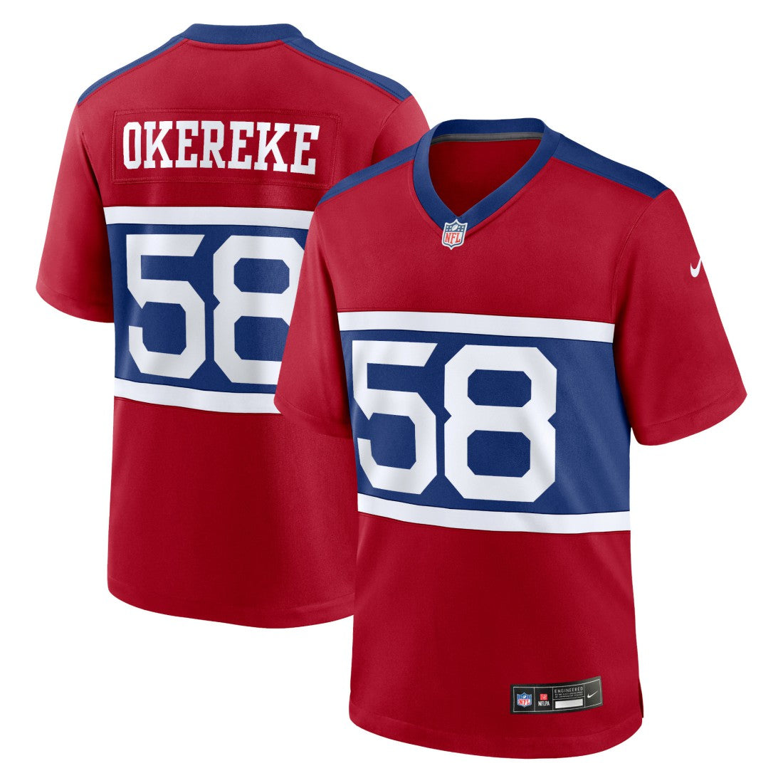 Nike Bobby Okereke New York Giants Alternate Player Game Jersey Century Red