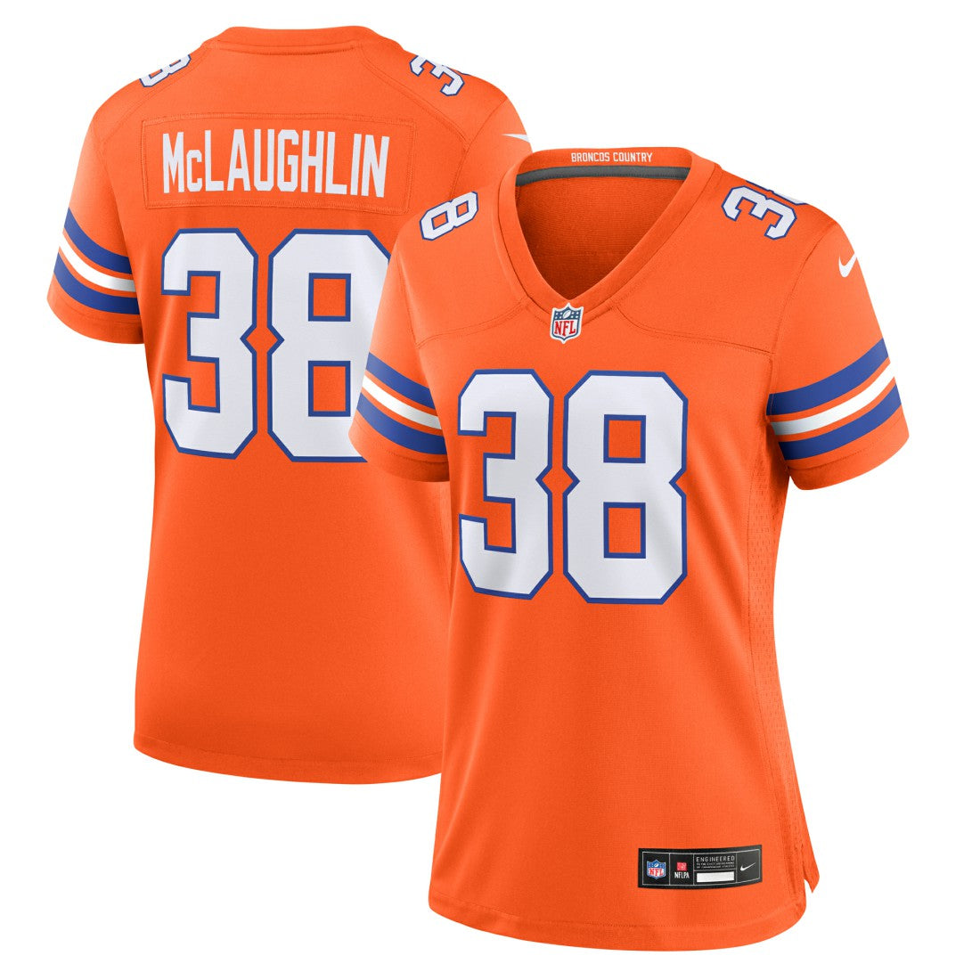 Nike Jaleel McLaughlin Denver Broncos Women's Mile High Collection 1977 Throwback Player Game Jersey Orange
