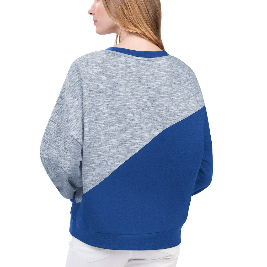Philadelphia 76ers G-III 4Her by Carl Banks Women's Benches Split Pullover Sweatshirt Royal