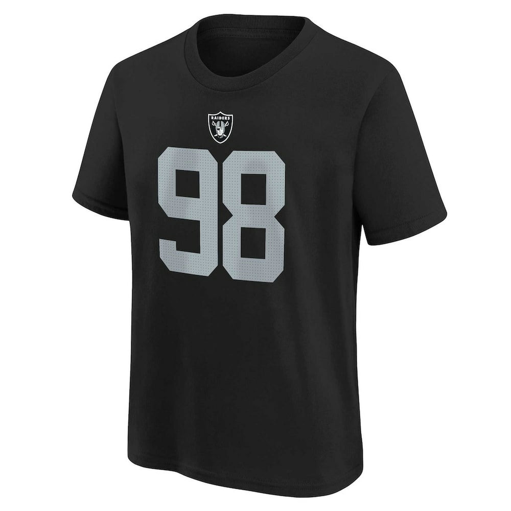 Nike Maxx Crosby Las Vegas Raiders Youth Player Name & Number T-Shirt Black