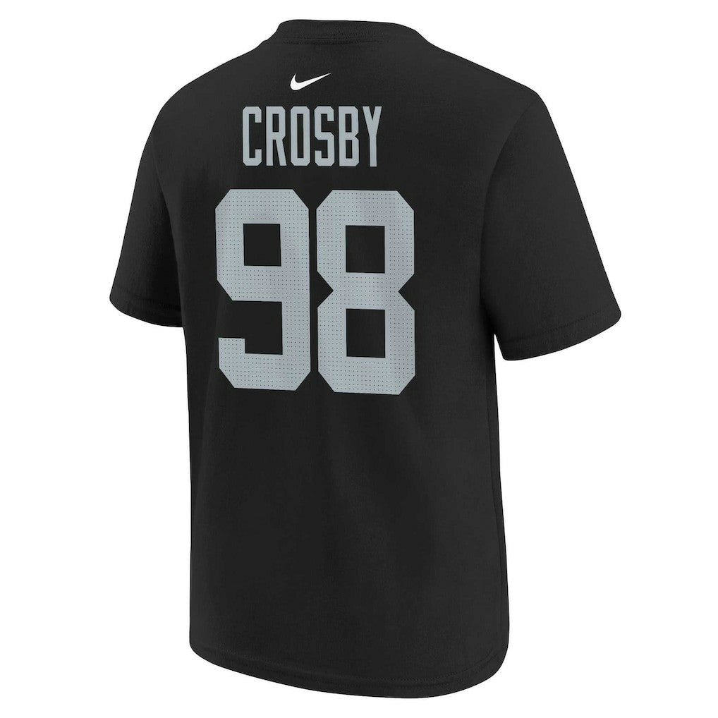 Nike Maxx Crosby Las Vegas Raiders Youth Player Name & Number T-Shirt Black