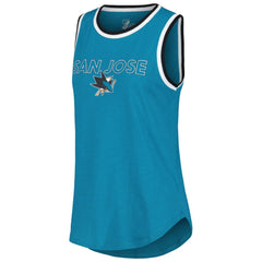 San Jose Sharks G-III 4Her by Carl Banks Women's Strategy Tank Top - Teal - NHL 201038257