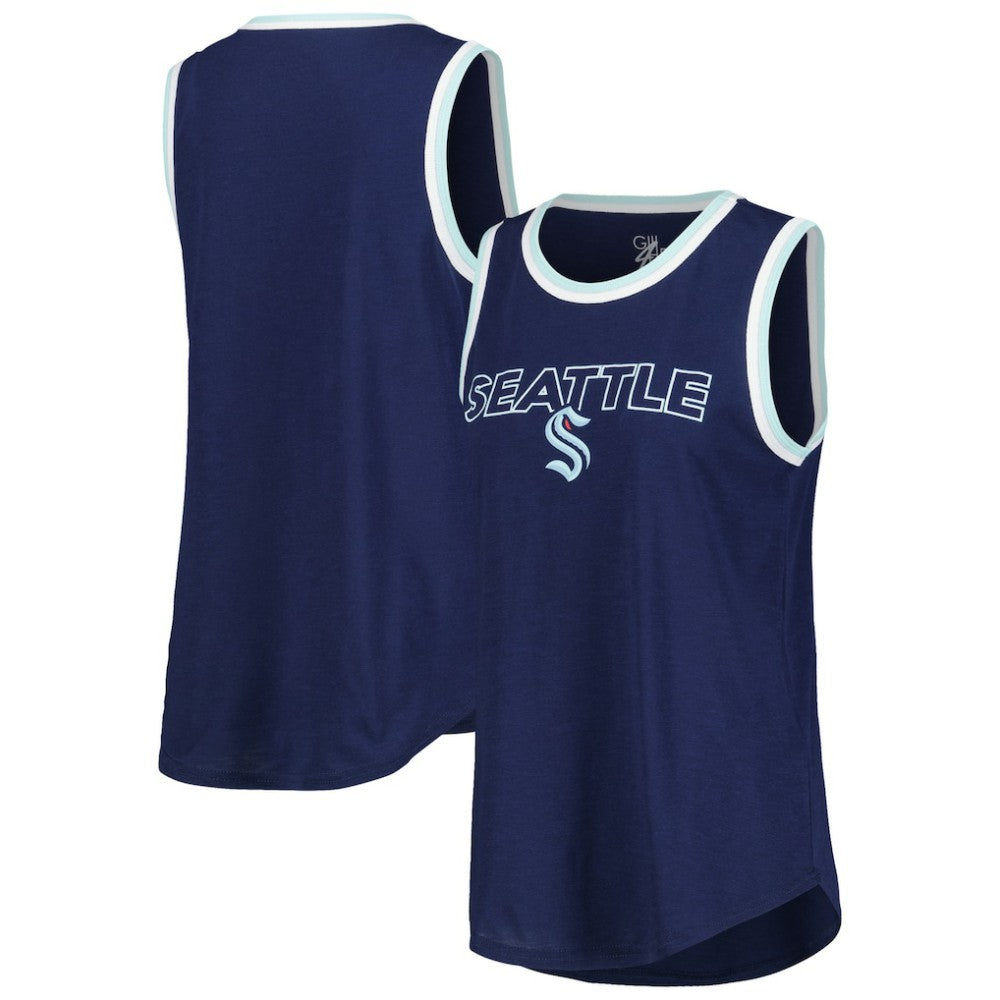 Seattle Kraken G-III 4Her by Carl Banks Women's Strategy Tank Top - Deep Sea Blue - NHL 201038259