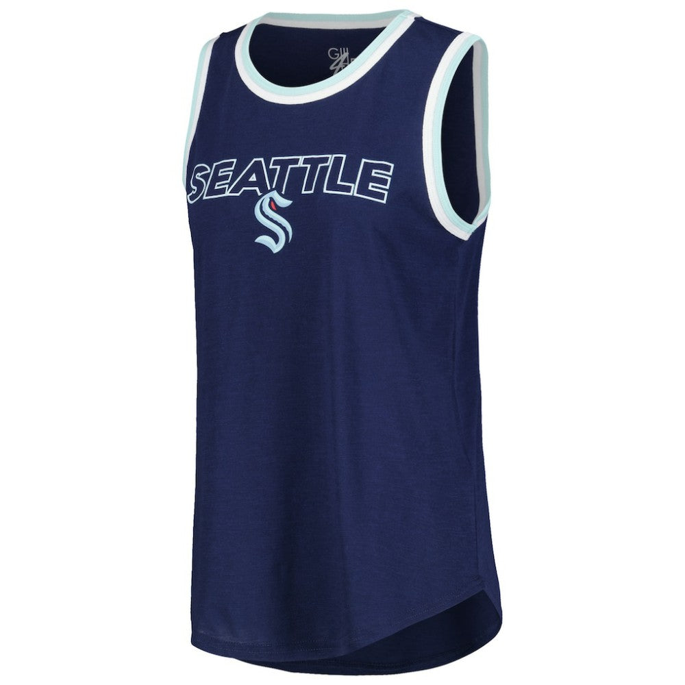 Seattle Kraken G-III 4Her by Carl Banks Women's Strategy Tank Top - Deep Sea Blue - NHL 201038259