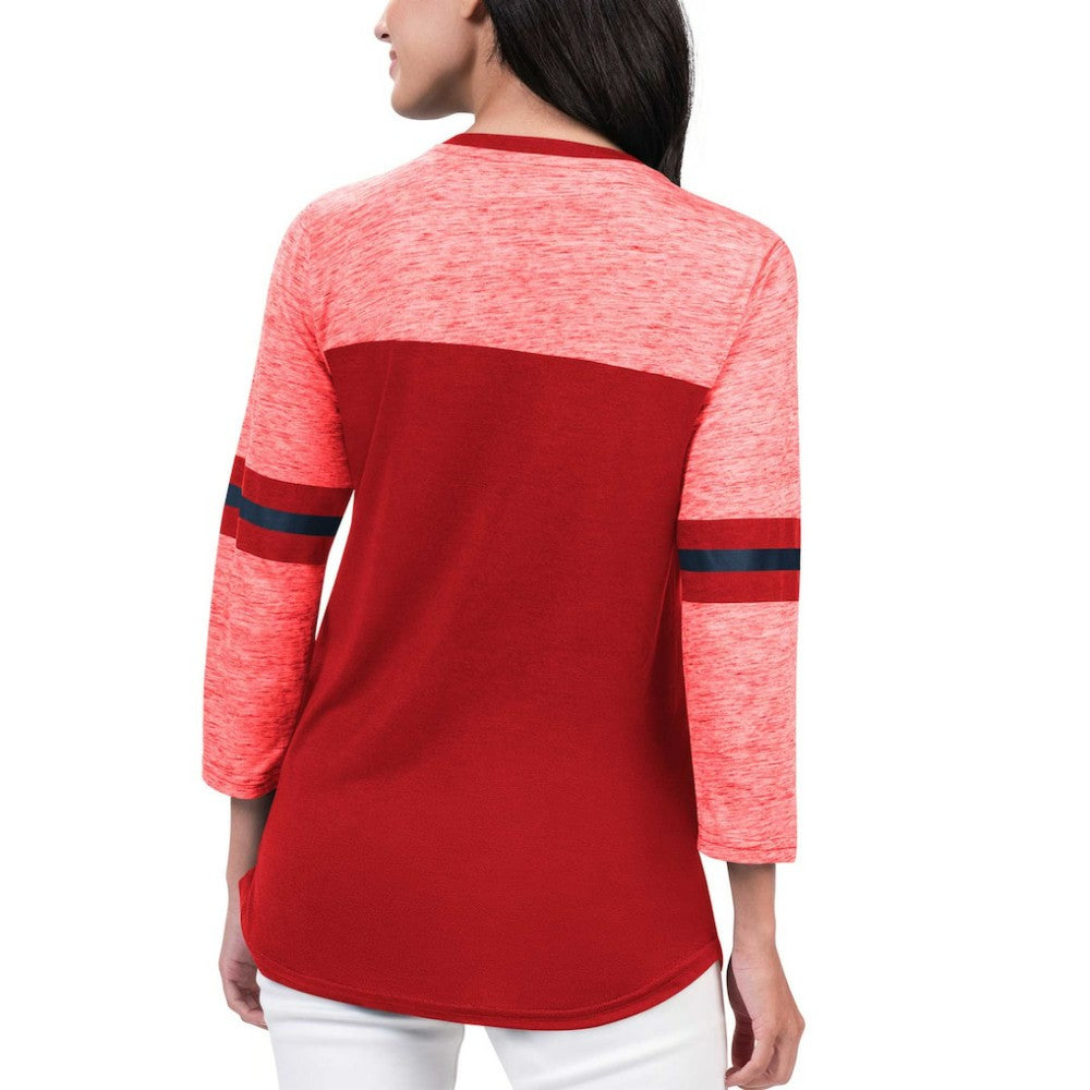 Washington Capitals G-III 4Her by Carl Banks Women's Play The Game 3/4-Sleeve T-Shirt - Red - NHL 201038272
