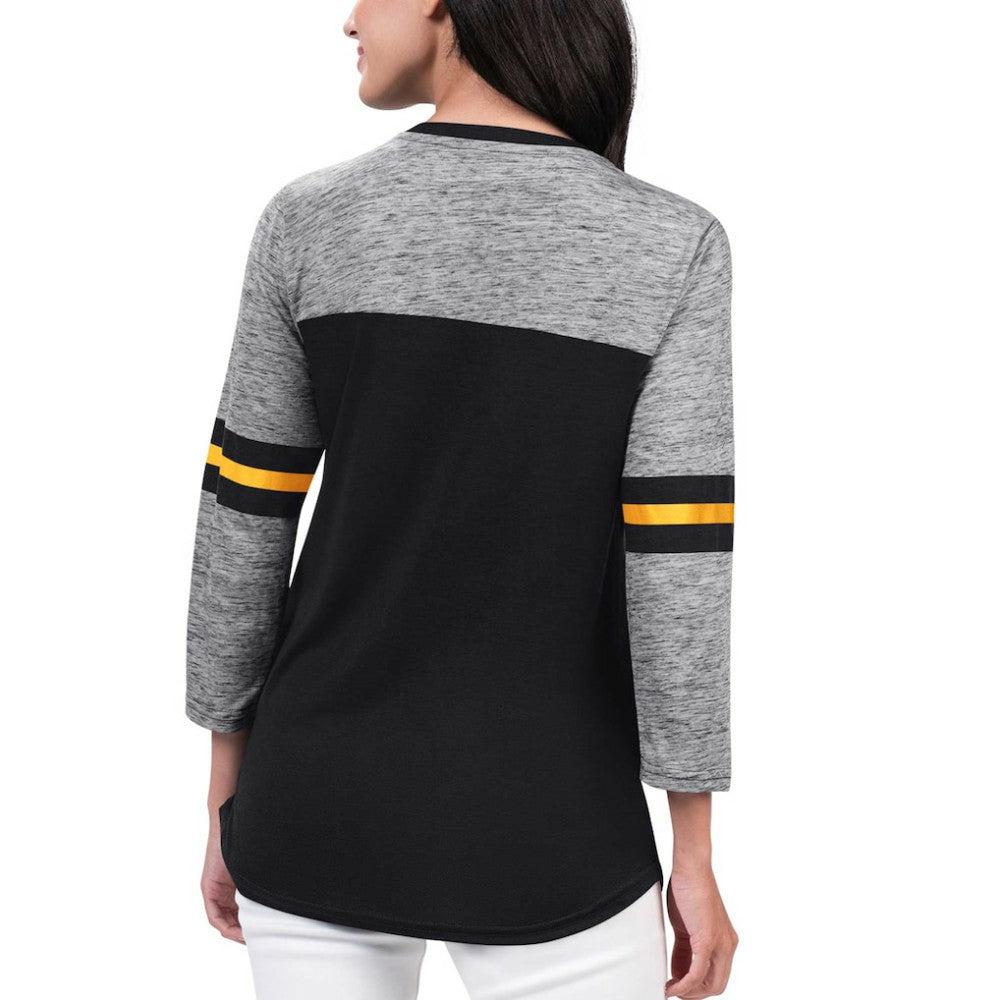 Boston Bruins G-III 4Her by Carl Banks Women's Play The Game 3/4-Sleeve T-Shirt - Black - NHL 201038275