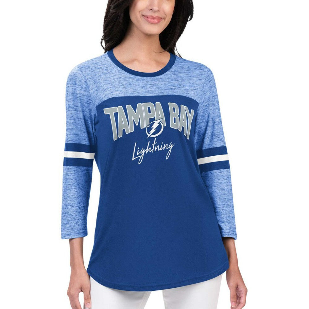 Tampa Bay Lightning G-III 4Her by Carl Banks Women's Play The Game 3/4-Sleeve T-Shirt - Blue - NHL 201038280