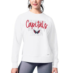 Washington Capitals MSX by Michael Strahan Women's Millie Raglan Pullover Sweatshirt - White - NHL 201038284