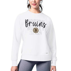 Boston Bruins MSX by Michael Strahan Women's Millie Raglan Pullover Sweatshirt - White - NHL 201038286