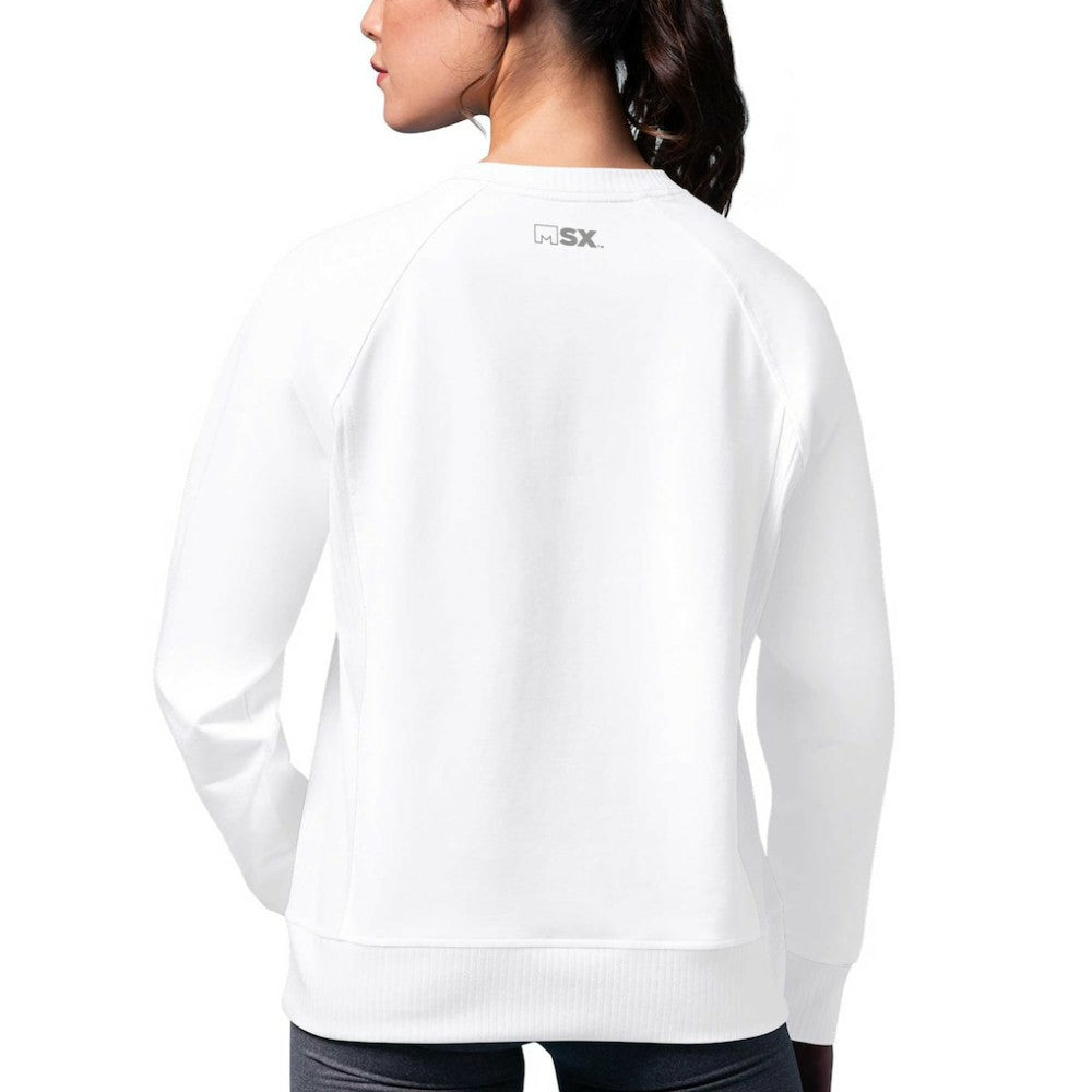 Boston Bruins MSX by Michael Strahan Women's Millie Raglan Pullover Sweatshirt - White - NHL 201038286