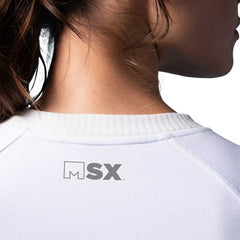 New York Rangers MSX by Michael Strahan Women's Millie Raglan Pullover Sweatshirt - White - NHL 201038291
