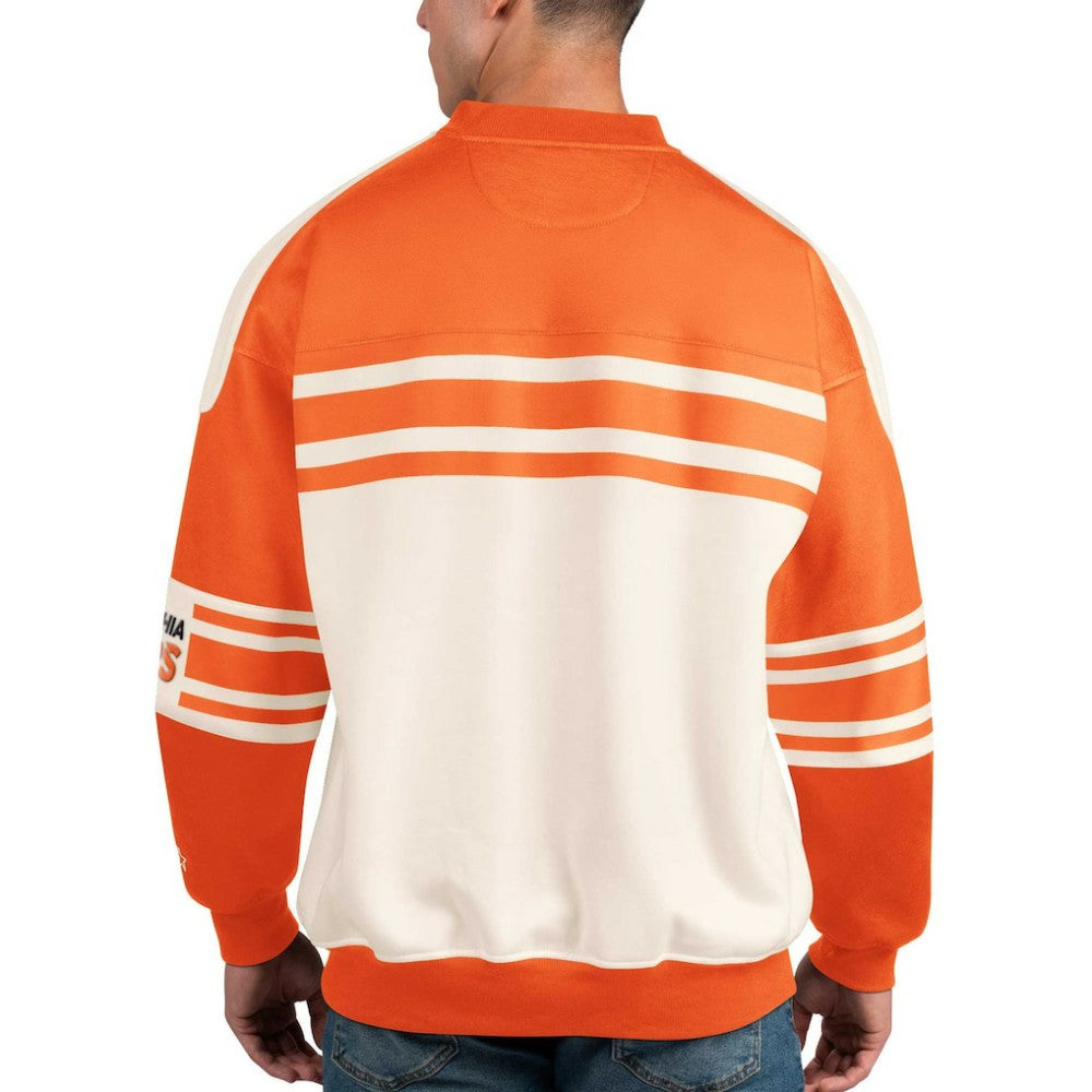 Philadelphia Flyers Starter Defense Fleece Crewneck Pullover Sweatshirt - White - NHL 201038297