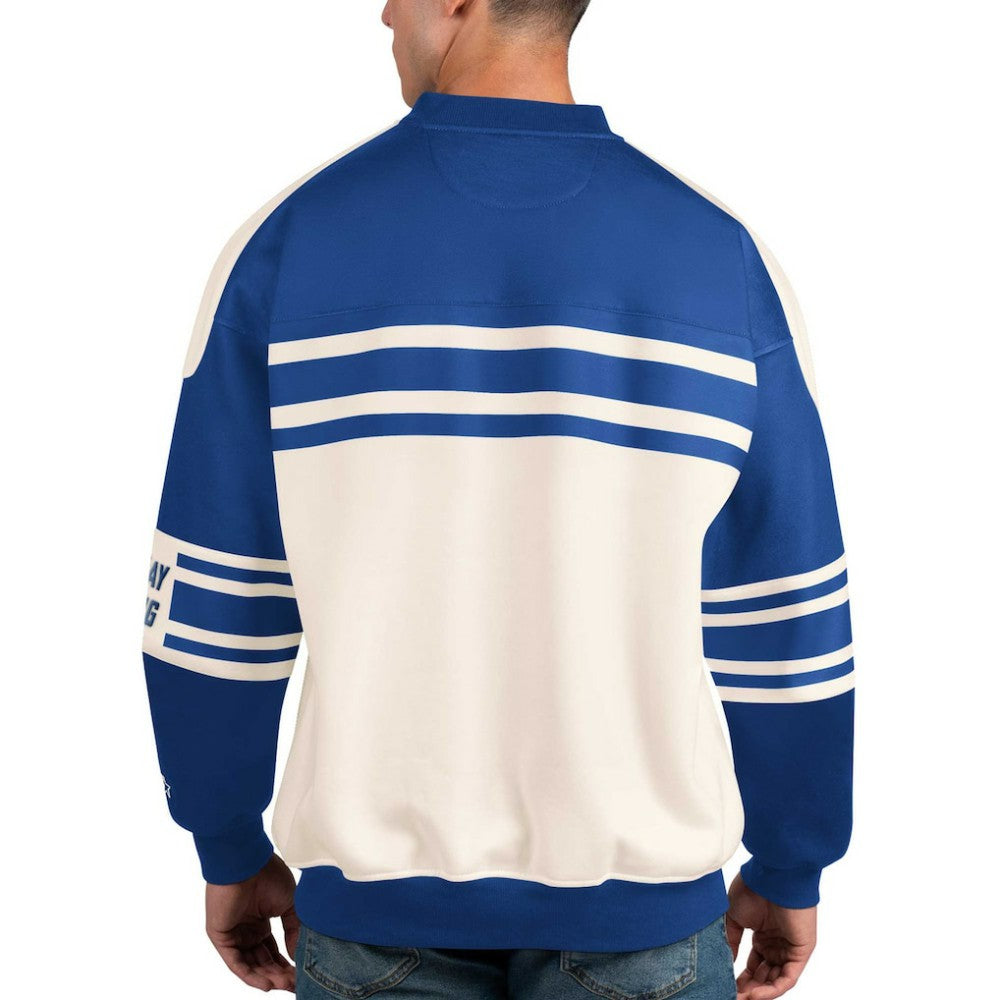 Tampa Bay Lightning Starter Defense Fleece Crewneck Pullover Sweatshirt - White - NHL 201038309