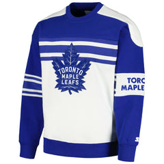 Toronto Maple Leafs Starter Defense Fleece Crewneck Pullover Sweatshirt - White - NHL 201038310