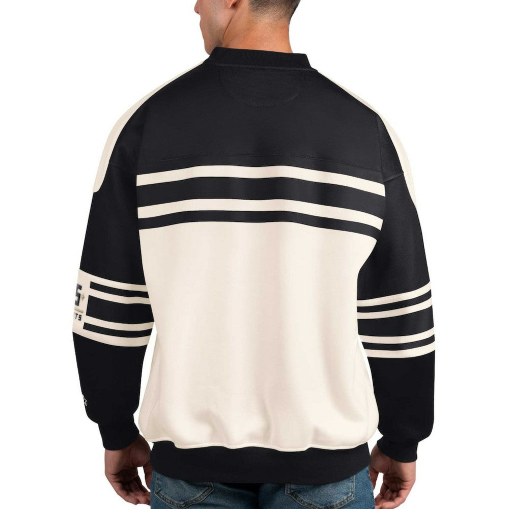 Vegas Golden Knights Starter Defense Fleece Crewneck Pullover Sweatshirt - White - NHL 201038319