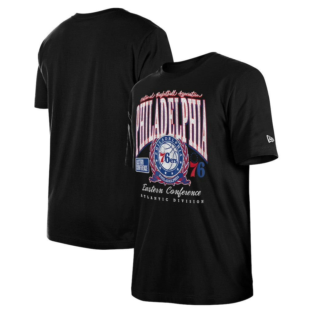 Philadelphia 76ers Unisex Oversized Essentials Boxy T-Shirt Black | New Era US