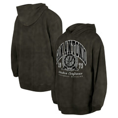 San Antonio Spurs Unisex Oversized Essentials Pigment Wash Fleece Pullover Hoodie Charcoal | New Era