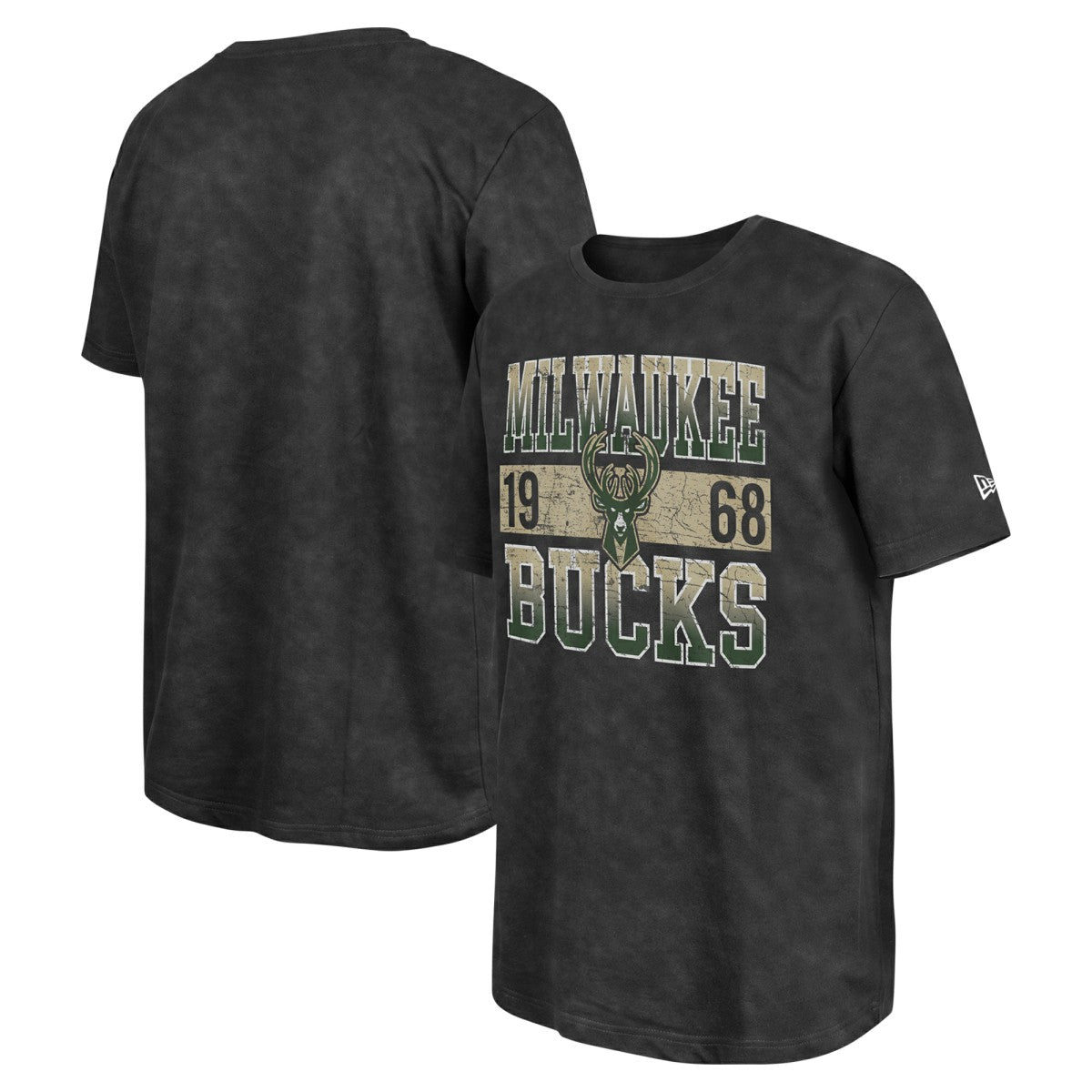 Milwaukee Bucks Enzyme Washed Oversized T-Shirt Black | New Era outlet