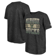 Milwaukee Bucks Enzyme Washed Oversized T-Shirt Black | New Era outlet